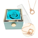 Caixinha Rosa Eterna com Colar Presente Namorados - Etern Love®