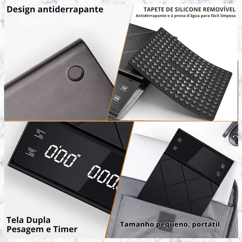 Balança Digital de Alta Precisão com Timer - TimeScale®