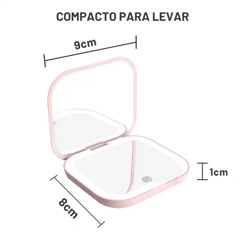 Espelho Pocket Mirror Glow - Compacto e Versátil