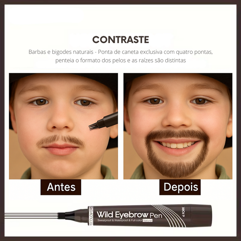 Caneta Preenchedora de Pelos, Bigode, Barba Wild Pen® - Festa Junina São João
