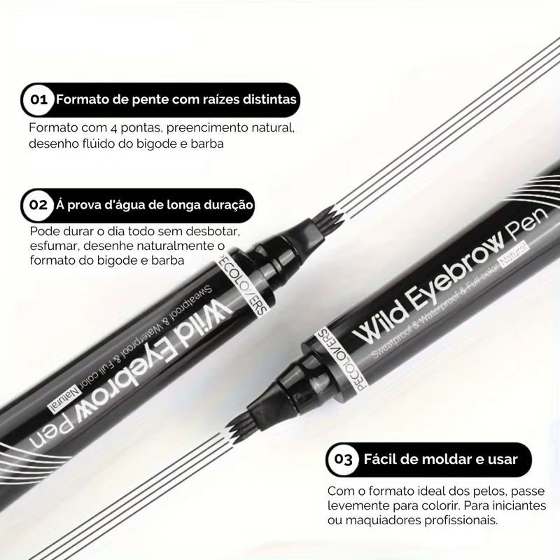 Caneta Preenchedora de Pelos, Bigode, Barba Wild Pen® - Festa Junina São João