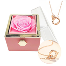 Caixinha Rosa Eterna com Colar Presente Namorados - Etern Love®