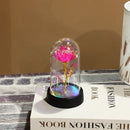 Rosa Brilhante com Cúpula Romântica Presente Namorados - Magic Rose®