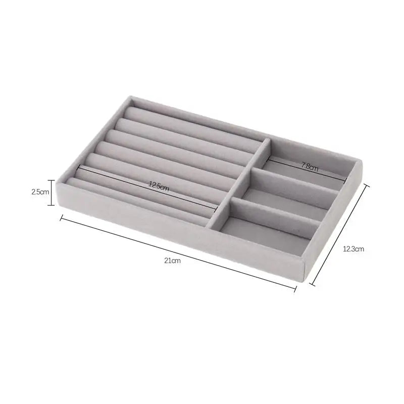 Porta Jóias Organizador Elegante de Veludo  - VelvetJewel®
